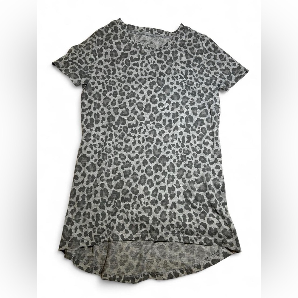 Gray Leopard Print Women's Top